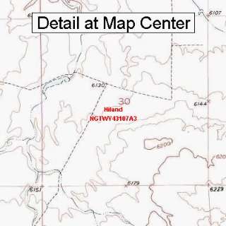  USGS Topographic Quadrangle Map   Hiland, Wyoming (Folded 