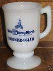   World Productions Daughter in La​w Footed Milk Glass Coffee Mug Cup