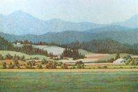 Mike Pease Rogue Valley Signed Numbered Lithograph of mountain 