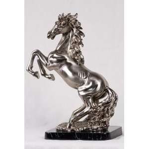   Stallion Rearing Up On Hindquarters Display Statue