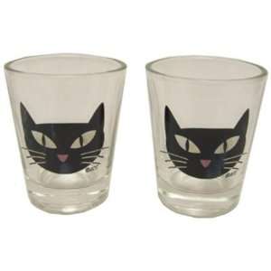  Hipsters Choice Cat Shot Glasses   Set of Two Case Pack 