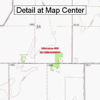  USGS Topographic Quadrangle Map   Wheaton NW, Minnesota 