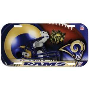  St Louis Rams   Collage High Definition License Plate, NFL 