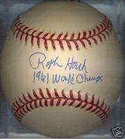 Ralph Houk 1961 New York Yankees Autographed Baseball  