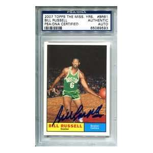 Bill Russell Autographed 2007 Topps Card Sports 