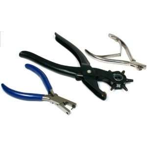  3 Leather Hole Punch Notching Pliers Tools