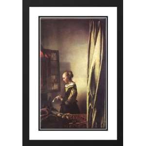  Vermeer, Johannes 17x24 Framed and Double Matted Girl 