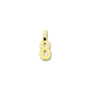  Gold Vermeil Number Charms   8 Arts, Crafts & Sewing