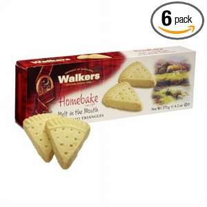 Walkers Homebake Shortbread Triangles, 6.2 Ounce Boxes (Pack of 6 