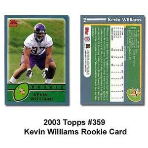 Topps Minnesota Vikings Kevin Williams 2003 Rookie Trading Card 