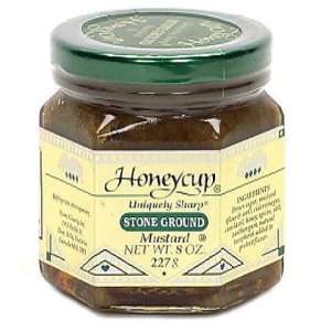 Honeycup, Mustard Stone Grnd, 8 OZ (Pack Grocery & Gourmet Food
