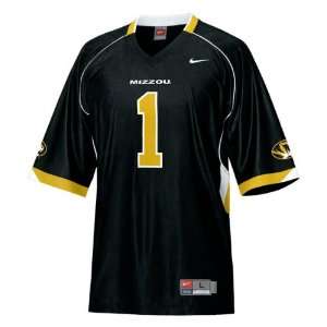  Missouri Tigers Football Jersey Nike Black #1 Replica Football 