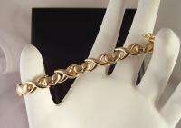14k Solid Yellow Gold Hugs and Kisses (xo) Ladies Bracelet  