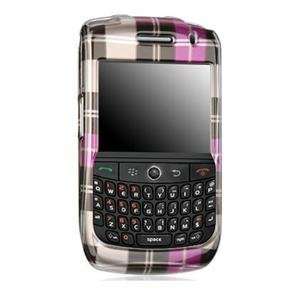 HOT PINK CHECK Hard Plastic Design Cover Case for BlackBerry Javelin 
