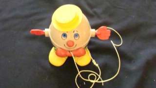 Vintage Fisher Price Humpty Dumpty Pull Toy #736 string  