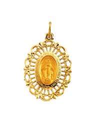 MIRACULOUS MEDAL 14K Yellow Gold 22.00X15.50 MM