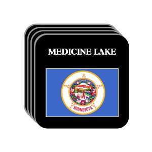 US State Flag   MEDICINE LAKE, Minnesota (MN) Set of 4 Mini Mousepad 