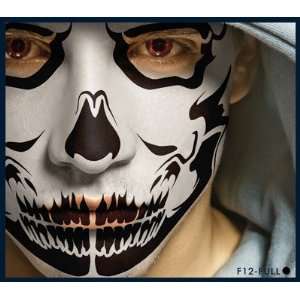  EUROPEAN BODY ART FA012 Skull Stencil Airbrush Makeup Face 