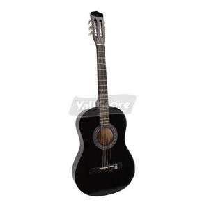 38 Black Acoustic Guitar 6 String + Pick  