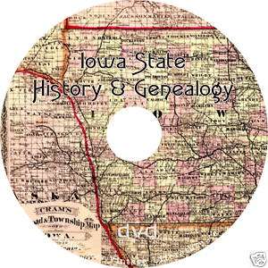 Iowa State History Genealogy {46 Volumes} on DVD  