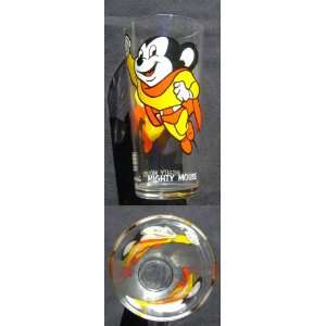  Mighty Mouse Terrytoons 1977 Pepsi Glass Rare Clean Unused 