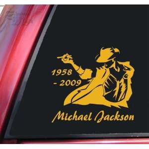  Michael Jackson 1958   2009 Vinyl Decal Sticker   Mustard 