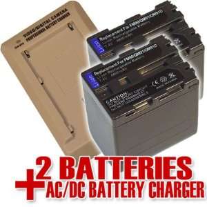  2 Battery + Charger for Sony NP QM91D HVR A1 DCR HC14 DCR 