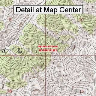  USGS Topographic Quadrangle Map   Hyndman Peak, Idaho 