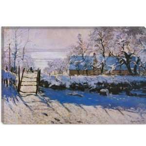  The Magpie by Claude Monet Canvas Painting Reproduction 