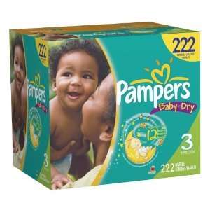 Pampers Baby Dry 222 count, Size 3 CHEAP  