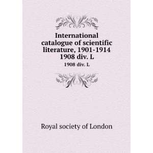  International catalogue of scientific literature, 1901 