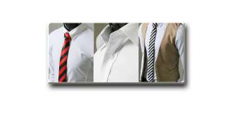 BROS MENS Business Stylish WHITE Basic Slim Shirts .1  