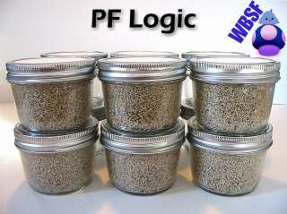 PF Logic ½pt WBSF Mushroom Grow Substrate Jars 12 pack  