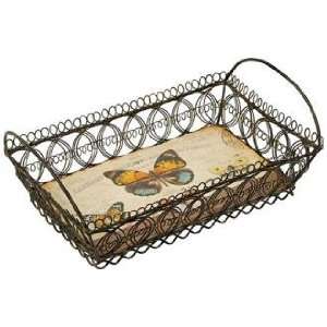  Butterfly Decoupage Metal Tray