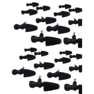   Set of 24 Black Cast Iron Cabinet Knobs Drawer Pulls