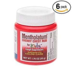 Mentholatum Ointment, Cherry Chest Rub For Kids, 1.76 Ounce Jars (Pack 