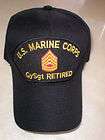 marine corps gysgt retired military cap 