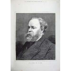  1875 Fine Art Portrait Mr Plimsoll Parliament Derby