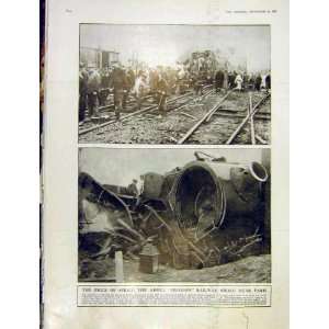   Head On Railway Smash Paris Train Melun Wreckage 1913