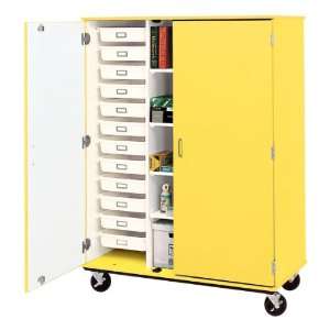   Heavy Duty Storage Cabinet, 12 Trays and 4 Shelves