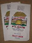 TWO (2) unused Valley Queen Cotton 25 Pound Flour Sacks, Cortez, CO.