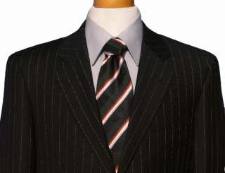   Daniele $1295 Black Chalkstripe 150s Wool Mens Designer Business Suit