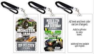 Monster Truck Jam Birthday Party Invitations & Favors  