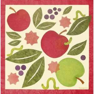  Apples and Inchworms Canvas Reproduction