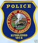 kensett state of ar est 1916 police patch 