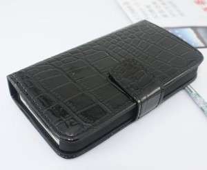  Skin Leather Wallet card cell phone cover Case For iPhone 4 4G  