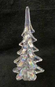 Vintage Iridescent Glass Art Christmas Tree  