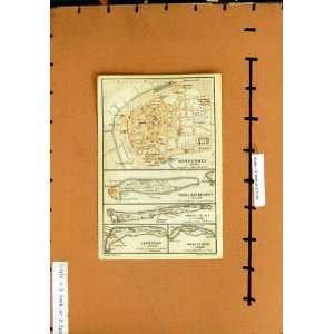   MAP 1921 GERMANY PLAN NORDERNEY INSEL JUIST LANGEOOG