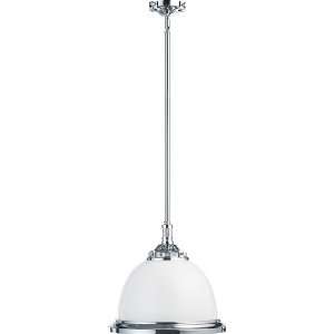  Martyn 1 Light 18 Chrome Iron Pendant with Glass 04168 
