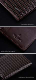 RRP$100 Mens Leather Bifold Pocket Wallet Card Purse Brown Luxury 